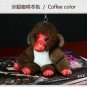 Plush Toy Monkey Real Mink Fur Key Chain Ring Women Bag Charms Pom Keychain