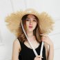 Straw Sun Hat For Women Ladies Wide Brim Summer Beach Cap Panama Cowboy Style