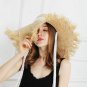 Straw Sun Hat For Women Ladies Wide Brim Summer Beach Cap Panama Cowboy Style