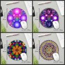 PC Mouse Pad Gaming Art Vintage Non Slip Rubber Mat Round Shape Table Decor Rug