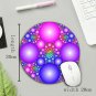 PC Mouse Pad Gaming Art Vintage Non Slip Rubber Mat Round Shape Table Decor Rug
