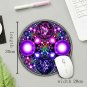 PC Mouse Pad Gaming Art Vintage Non Slip Rubber Mat Round Shape Table Decor Rug