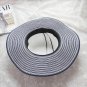 Large Brim Sun Hat For Women Striped Bowknot Summer Straw Beach Cap Foldable