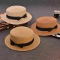 Women Kids Straw Sun Hat Summer Beach Ladies Cap Wide Brim Visor Floppy Bow