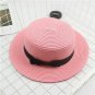 Women Kids Straw Sun Hat Summer Beach Ladies Cap Wide Brim Visor Floppy Bow