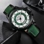 Men Wrist Watch Quartz Hand Watch Luxury Business Military Style Leather Band