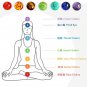 Chakra Bracelets Yoga Beads Natural Stone Men Tiger Eye 7 Bangles Buddha Prayer