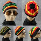 Rasta Jamaican Hat Men Women Smoke Hip Hop Cap Striped Crochet Beanie Bob Marley