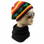 Rasta Jamaican Hat Men Women Smoke Hip Hop Cap Striped Crochet Beanie Bob Marley