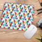 Computer Mouse Pad Geometric Color Mat Rug Gaming Desk 3D Non Slip Wrist Rest