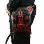 Steampunk Shoulder Bag Men Women Gothic PU Leather Travel Retro Style Wallet