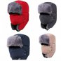 Men Winter Hat Trooper Ski Bomber Aviator Mask Faux Fur Ear Flap Cap Warm