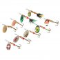 Fishing Lures Spinner Bait Metal Bass Tackle Hooks Fish Sport 10pcs/lot With Box