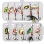 Fishing Lures Spinner Bait Metal Bass Tackle Hooks Fish Sport 10pcs/lot With Box