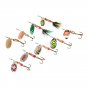 Fishing Lures Spinner Bait Metal Bass Tackle Hooks Fish Sport 10pcs/lot With Box