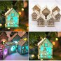 LED Home Decoration Light Night Glow Wood House Hanging Ornaments Santa Claus
