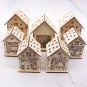 LED Home Decoration Light Night Glow Wood House Hanging Ornaments Santa Claus