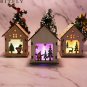 LED Home Decoration Light Night Glow Wood House Hanging Ornaments Santa Claus