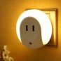 Night Light LED Sensor Wall Charger Adapter Usb 2 Port Perception Travel Lamp