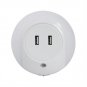 Night Light LED Sensor Wall Charger Adapter Usb 2 Port Perception Travel Lamp