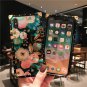 Phone Cover Case Transparent For iPhone 6s 7 8 Plus Xr X Xs Max Glass Flowers