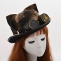 Steampunk Hat Women Retro Lolita Cat Ear Patch Gear Glasses Mask Headwear