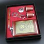 Alcohol Hip Flask Set 8oz Whisky Flagon Cccp Stainless Steel Leather BPA Free