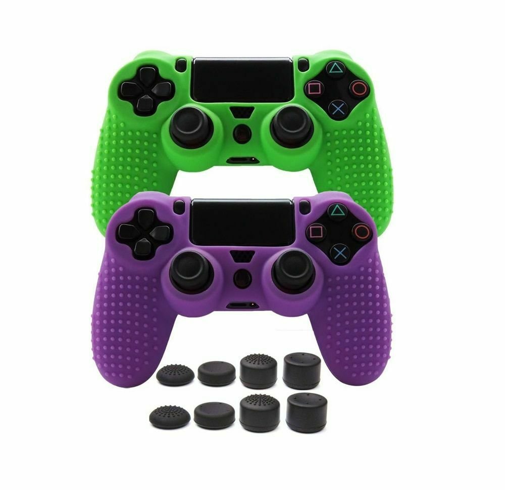 Controller Silicone Cover Skin For Sony PlayStation4 Slim Caps Joystick Non Slip