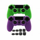 Controller Silicone Cover Skin For Sony PlayStation4 Slim Caps Joystick Non Slip
