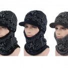 Winter Hat Scarf Mask Men Women Knitted Ski Bomber Cap Beanie Ear Flap Ushanka