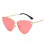 Sunglasses Women Cat Eye Retro Fashion Metal Frame Tinted Lens Uv400 Oversized