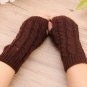 Women Fingerless Gloves Winter Arm Warmer Knitted Long Mitten Thermal Fashion