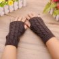 Women Fingerless Gloves Winter Arm Warmer Knitted Long Mitten Thermal Fashion