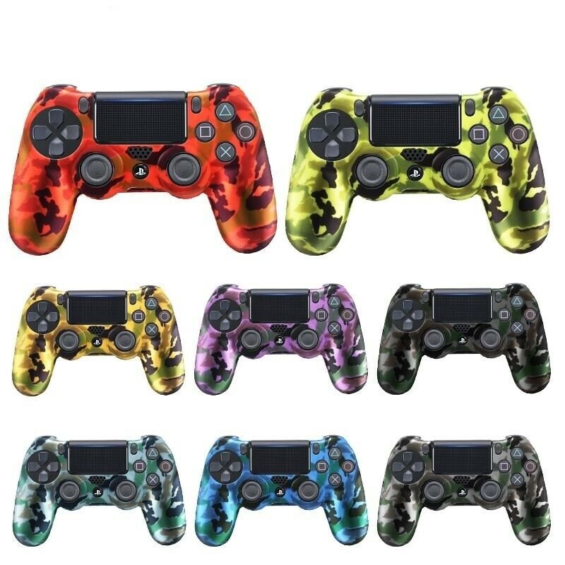 Cover Case For Sony PS4 Slim/Pro Controller Protective Camouflage Silicone Skin