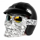 Motorcycle Glasses Mask Goggles Motocross Vintage Skull Detachable Modular Mouth