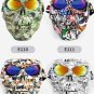 Motorcycle Glasses Mask Goggles Motocross Vintage Skull Detachable Modular Mouth