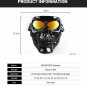 Motorcycle Glasses Mask Goggles Motocross Vintage Skull Detachable Modular Mouth