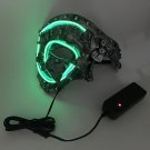 Half Face Mask LED Light Steampunk Cosplay Party Skull Carnival Scary Costume