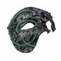 Half Face Mask LED Light Steampunk Cosplay Party Skull Carnival Scary Costume