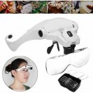 Dental Magnifier Glass 5 Lens Dentist Loupes Reading Surgical Head Led Medical