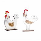 Home Wooden Decorations Cock Easter Spring Toy Craft Children Gifts Ornaments