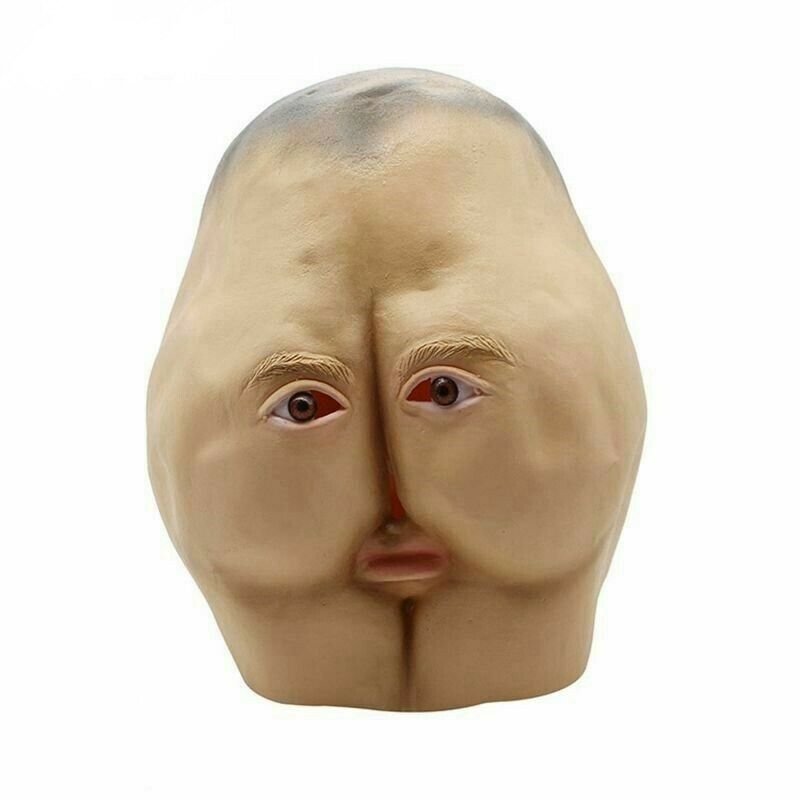 Masquerade Adults Mask Butt Scary Full Head Latex Creepy Party Costume Cosplay