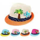 Summer Baby Hat Children Cap For Girls Boys Kids Toddler Sun Beach Straw Brim
