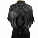 Women Backpack Leather Steampunk Suit Handmade Black Vampire Wing Punk Gothic