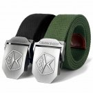 Men Trousers Waist Belt Canvas Military Soviet Memory Luxury Jeans Tactical Army