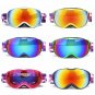 Kids Ski Snowboard Goggles Dual Lens Pro Anti Fog Mask Glasses For Girls Boys UV