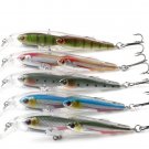 5pcs Set Artificial Fishing Lures Minnow Pike Bass Bait Crankbait Tackle Wobbler