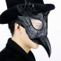 Steampunk Men Mask Black Leather Plague Doctor Bird Long Nose Beak Party Cosplay