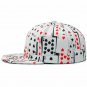Men Snapback Baseball Cap Printed Poker Hip Hop  Curved Visor Summer Hat