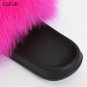 Natural Fox Fur Slippers Women Indoor Summer Shoes Genuine Sliders Ladies Girls